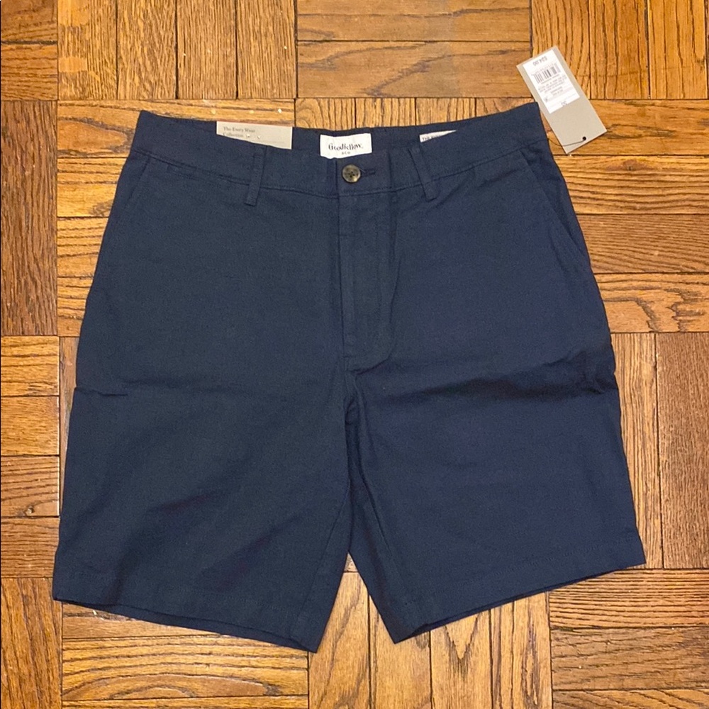 Blue Flat Front Shorts by Goodfellow & Co